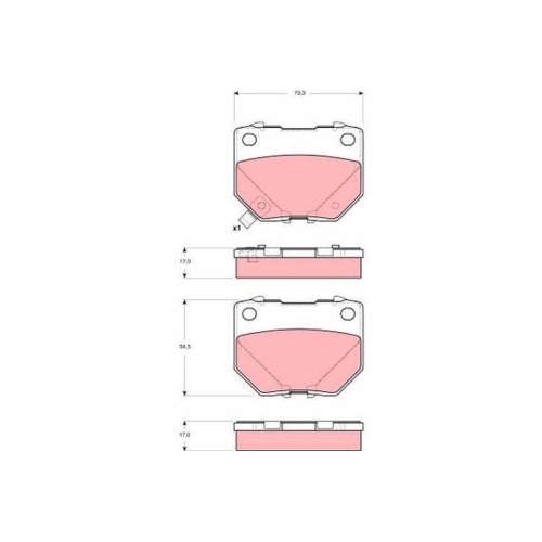 TRW Bremsbelagsatz, Scheibenbremse GDB3308
