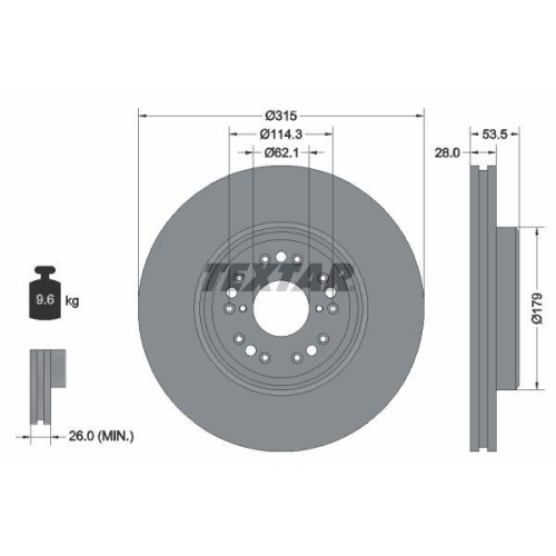 TEXTAR Bremsscheibe PRO 92173803