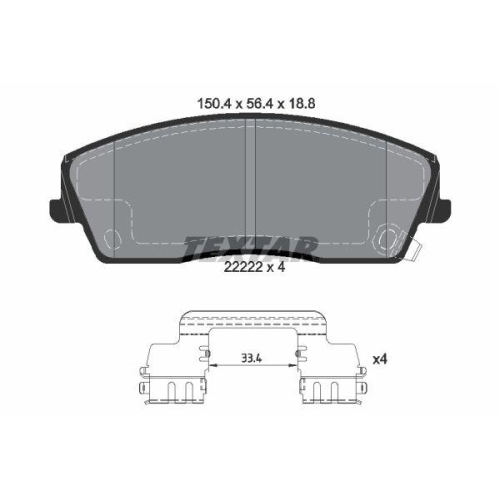 TEXTAR Bremsbelagsatz, Scheibenbremse Q+ 2222201
