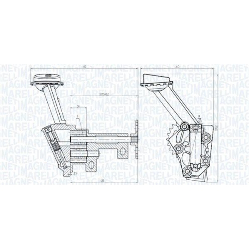 MAGNETI MARELLI Ölpumpe 351516000018