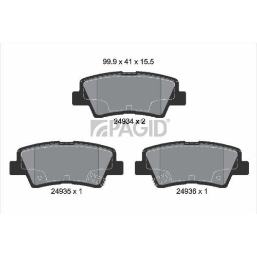 PAGID Bremsbelagsatz, Scheibenbremse T1848N