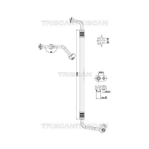 TRISCAN Hochdruck-/Niederdruckleitung, Klimaanlage 9010 10049