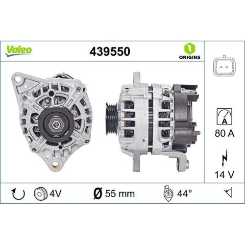 VALEO Generator VALEO ORIGINS - NEW O.E. TECHNOLOGIE 439550