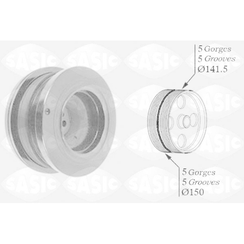 SASIC Riemenscheibe, Kurbelwelle 9001812