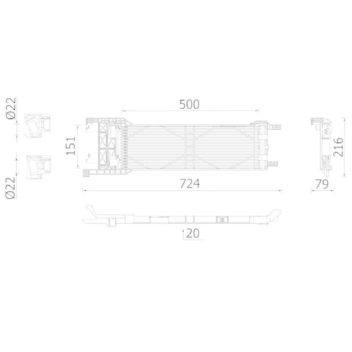 MAHLE &Ouml;lk&uuml;hler, Automatikgetriebe BEHR *** PREMIUM LINE *** CLC 325 000P