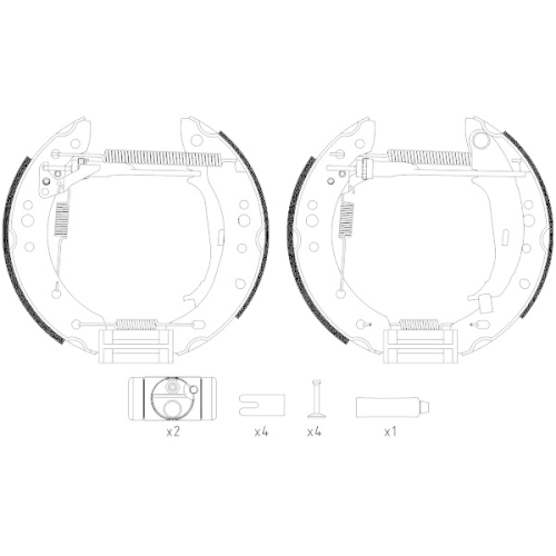 TEXTAR Bremsbackensatz Shoe Kit Pro 84068800