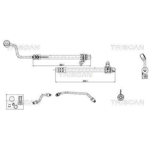 TRISCAN Hydraulikschlauch, Lenkung 8516 43004