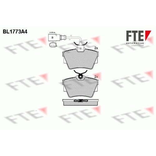 FTE Bremsbelagsatz, Scheibenbremse