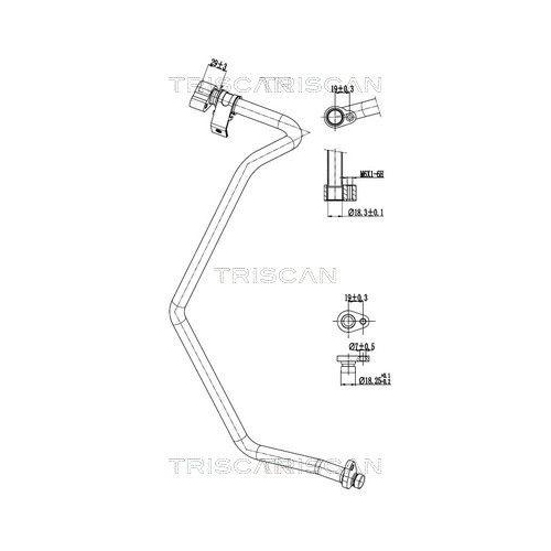 TRISCAN Hochdruck-/Niederdruckleitung, Klimaanlage 9010 10050