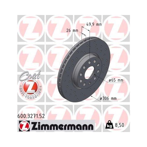 ZIMMERMANN Bremsscheibe SPORT Z 600.3271.52