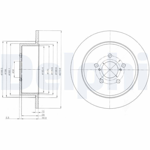 DELPHI Bremsscheibe BG4129