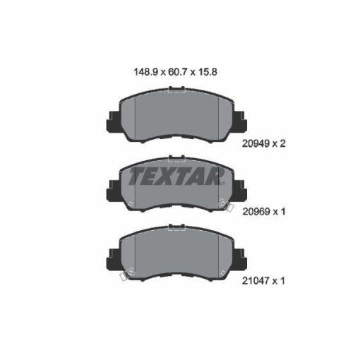 TEXTAR Bremsbelagsatz, Scheibenbremse 2094901