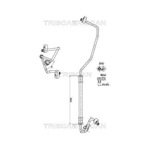 TRISCAN Hochdruck-/Niederdruckleitung, Klimaanlage 9010 11041