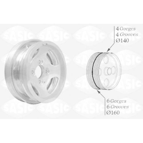 SASIC Riemenscheibe, Kurbelwelle 2156037