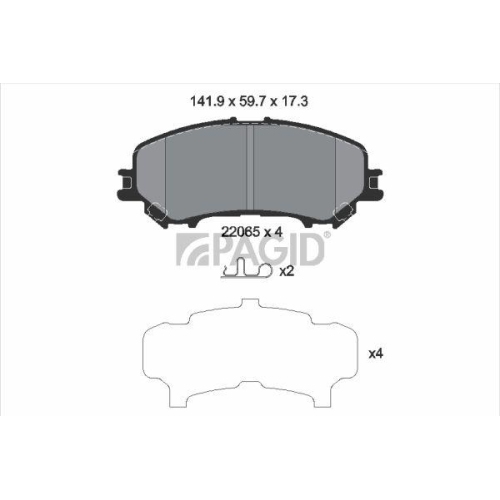 PAGID Bremsbelagsatz, Scheibenbremse T2425N