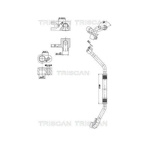 TRISCAN Hochdruck-/Niederdruckleitung, Klimaanlage 9010 11042
