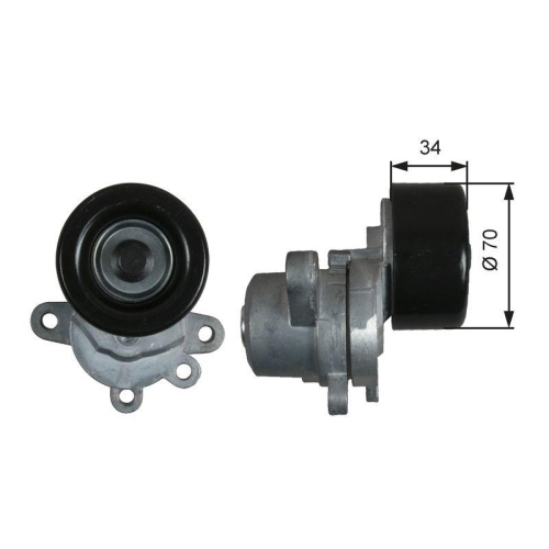 GATES Riemenspanner, Keilrippenriemen DriveAlign&trade; T39155