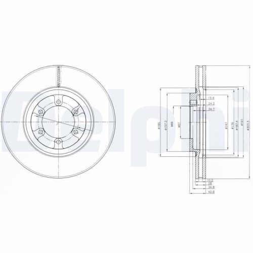 DELPHI Bremsscheibe BG4133