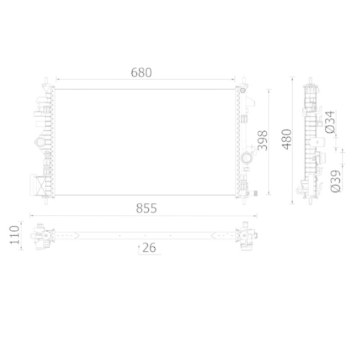MAHLE K&uuml;hler, Motork&uuml;hlung BEHR *** PREMIUM LINE *** CR 2265 000P
