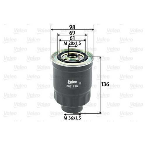 VALEO Kraftstofffilter 587716