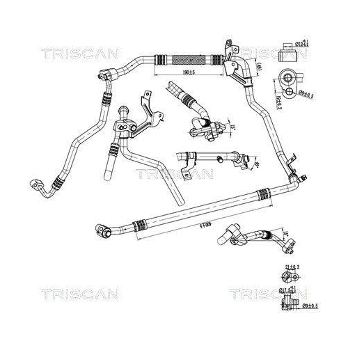 TRISCAN Hochdruck-/Niederdruckleitung, Klimaanlage 9010 15007