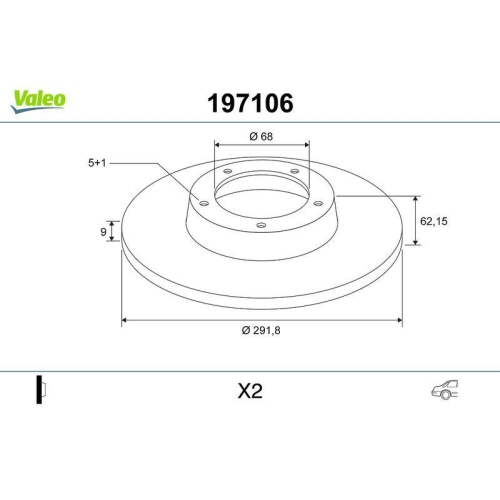 VALEO Bremsscheibe 197106