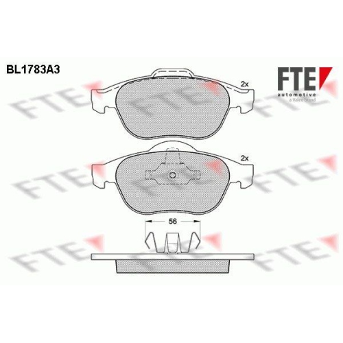FTE Bremsbelagsatz, Scheibenbremse