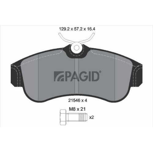 PAGID Bremsbelagsatz, Scheibenbremse T5063N