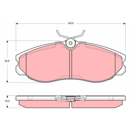 TRW Bremsbelagsatz, Scheibenbremse GDB3313