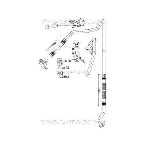 TRISCAN Hochdruck-/Niederdruckleitung, Klimaanlage 9010 15009