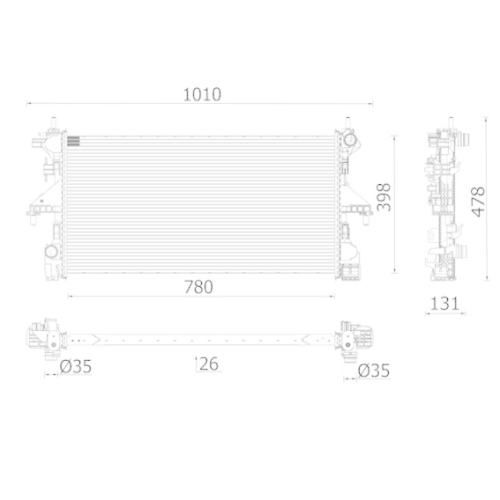 MAHLE K&uuml;hler, Motork&uuml;hlung BEHR *** PREMIUM LINE *** CR 2631 000P