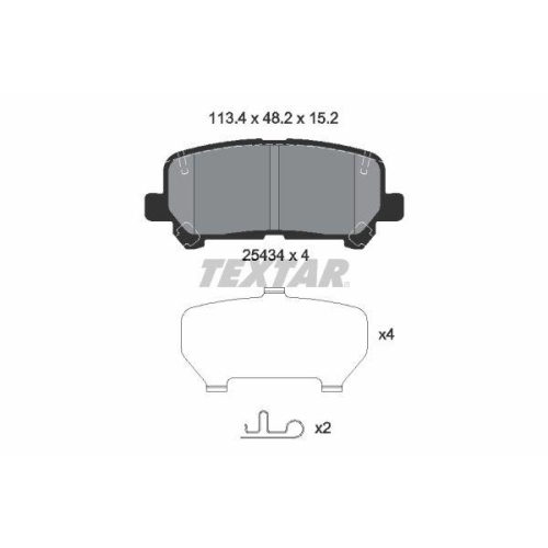 TEXTAR Bremsbelagsatz, Scheibenbremse