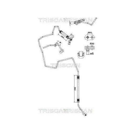TRISCAN Hochdruck-/Niederdruckleitung, Klimaanlage 9010 15010