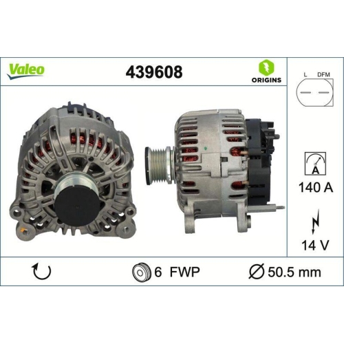 VALEO Generator VALEO ORIGINS - NEW O.E. TECHNOLOGIE 439608