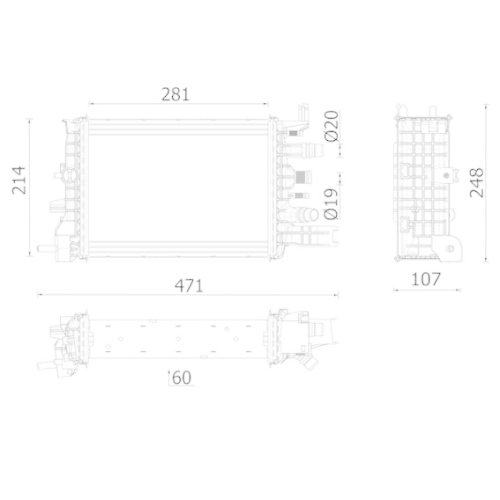 MAHLE K&uuml;hler, Motork&uuml;hlung BEHR *** PREMIUM LINE *** CR 2632 000P