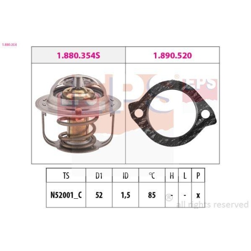 EPS Thermostat, K&uuml;hlmittel Made in Italy - OE Equivalent