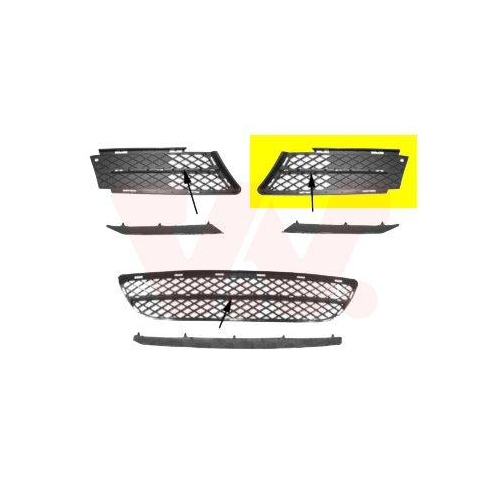 VAN WEZEL L&uuml;ftungsgitter, Sto&szlig;f&auml;nger ** Equipart ** 0657593