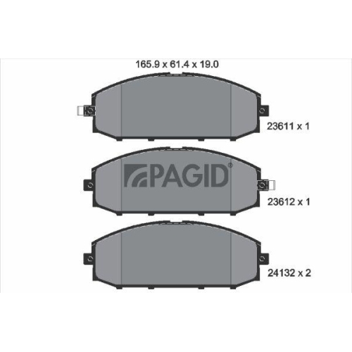 PAGID Bremsbelagsatz, Scheibenbremse T1370N