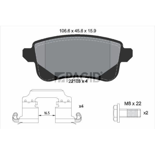 PAGID Bremsbelagsatz, Scheibenbremse T2441N