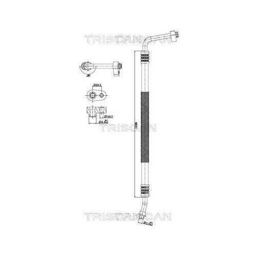 TRISCAN Hochdruck-/Niederdruckleitung, Klimaanlage 9010 15017