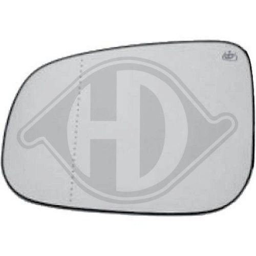 DIEDERICHS Spiegelglas, Au&szlig;enspiegel 7661227