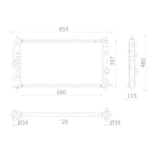 MAHLE K&uuml;hler, Motork&uuml;hlung BEHR *** PREMIUM LINE *** CR 2633 000P
