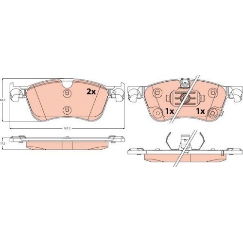 TRW Bremsbelagsatz, Scheibenbremse