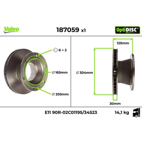 VALEO Bremsscheibe OptiDISC 187059