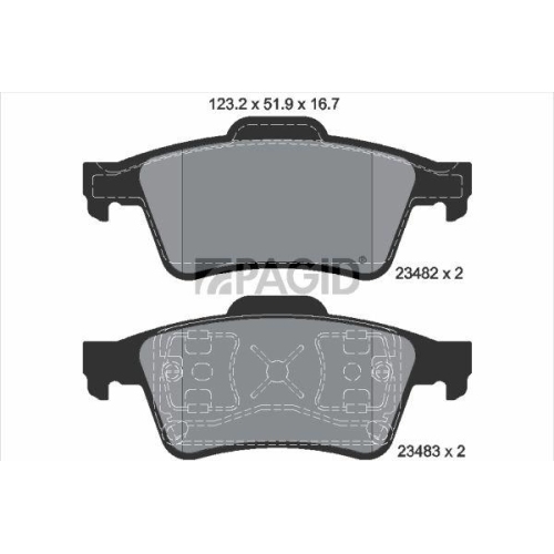 PAGID Bremsbelagsatz, Scheibenbremse T1215N