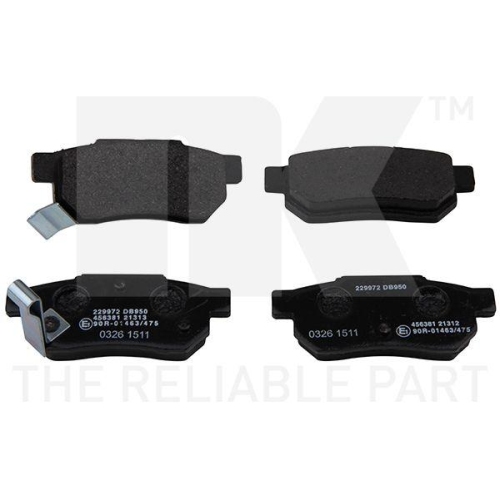 NK Bremsbelagsatz, Scheibenbremse 229972