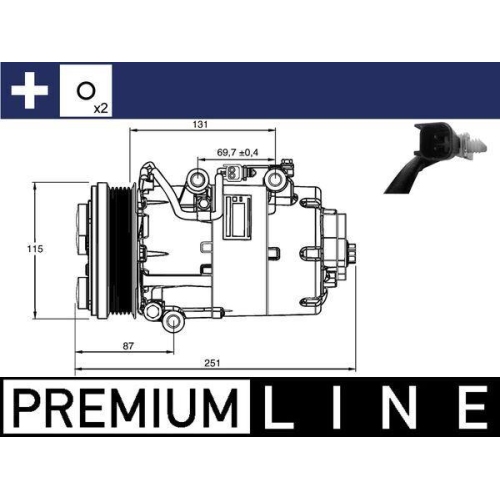 MAHLE Kompressor, Klimaanlage BEHR *** PREMIUM LINE *** ACP 868 000P