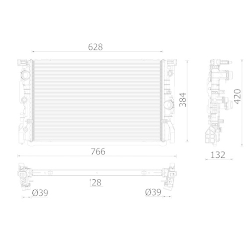 MAHLE Kühler, Motorkühlung BEHR *** PREMIUM LINE *** CR 2635 000P