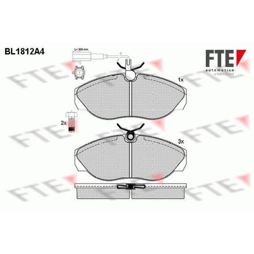 FTE Bremsbelagsatz, Scheibenbremse