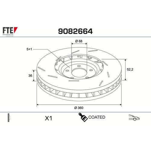 FTE Bremsscheibe COATED RANGE FTE 9082664